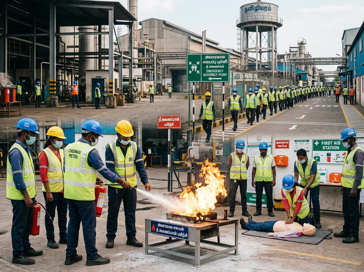When It Strikes practical fire drill and workplace emergency training session in Chennai